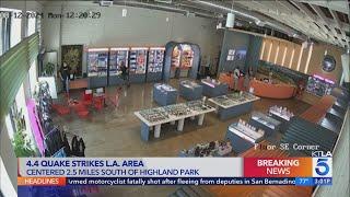 4.4 magnitude quake seen on surveillance video