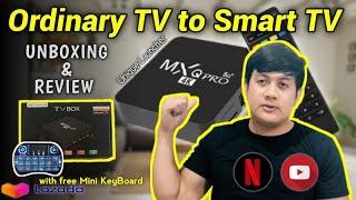 HOW TO TURN NORMAL TV TO SMART TV (Eng Sub) | MXQ PRO 4K 5G TV BOX | JoVienTV