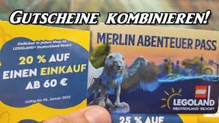 LEGOLAND Gutscheine Kombination 25% Rabatt 20% und Merlin Abenteuer Pass (Richtigstellung)