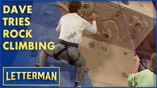 Dave Tries Rock Climbing With Lynn Hill | Letterman