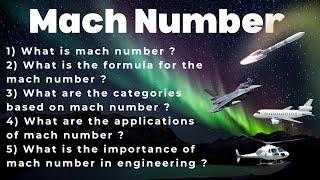 Mach Number Fluid Mechanics | Subsonic | Transonic | Supersonic | Hypersonic | Mach Number