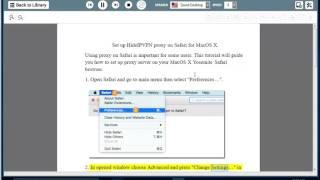 Set up HideIPVPN proxy on Safari for Mac OS