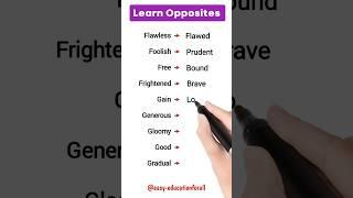 learn opposites words in English #english #esl #opposite