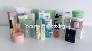 Yesstyle unboxing- over $300 worth korean skincare and makeup