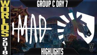 MAD vs TL Highlights | Worlds 2018 Group C Day 7 | MAD Team(LMS) vs Team Liquid(NALCS)