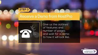 Easy Steps to create website with HostPro