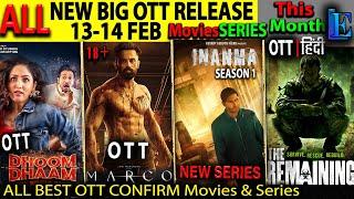 Friday OTT Release 13-14 FEB l Hindi Movies Web-Series DhoomDhaam, MarcoHindi, FlightRiskHindi,