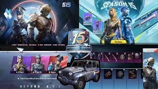 PUBG MOBILE ROYALPASS | SEASON 15 ROYALPASS 1 TO 100RP REWARDS | UAZ SKIN | SAMURAI OPS OUTFIT