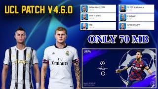 Pes 2020 Mobile UCL Patch (70MB) | Full Licensed,2020/21 Kits, Manager Faces, Ucl Scoreboard,New BGM