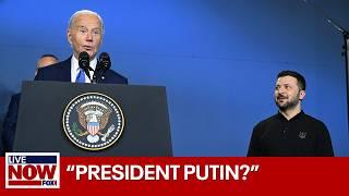 Biden calls Zelenskyy "Putin" at NATO press conference | LiveNOW from FOX