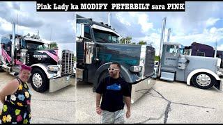 Asking pink lady to Drive her PETERBILT | Big Companies Big Trucks