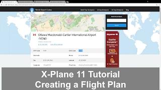 X-Plane 11 Creating a flight plan