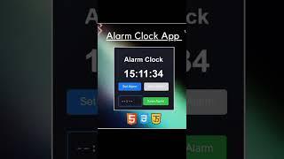 Alarm Clock App by using html css JavaScript