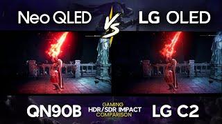 LG C2 vs Samsung QN90B | OLED vs Neo QLED Mini LED 4K TV Gaming Comparison