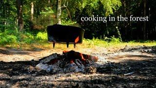 Today I am cooking beef stew in nature in a cauldron on a slow fire | Cooking in nature