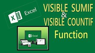 How To Use SUMIF  and COUNTIF Formula Only For  Filtered Data and Visible Cells Data in Excel