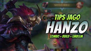 CARA MAIN HANZO TERBARU ! & COMBO HANZO + EMBLEM & BUILD TERSAKIT 2023 ! | HANZO JUNGLER GAMEPLAY