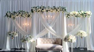 DIY - Elegant White Floral Backdrop