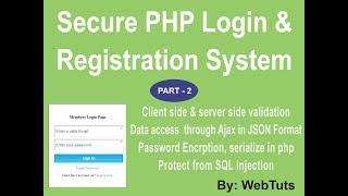 PHP Secure Login and Registration Script by webtuts