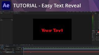 After Effects Tutorial - Easy Text Reveal