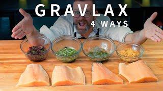 Salmon Gravlax Recipe in 4 Ways || How to Make Perfect Salmon Gravlax Recipe || Cured Salmon Gravlax