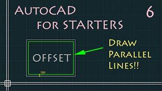 AutoCAD 2D Tutorials - 6. How to use OFFSET (drawing parallel lines)