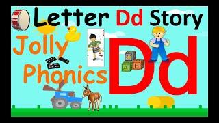 JOLLY PHONICS LETTER Dd STORY WITH SOUND AND VOCABULARY.