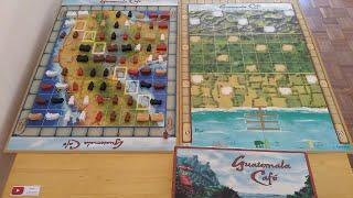 Guatemala Cafe board game - how to setup play and review. Inka Marcus Brand coffee fun * Amaas Games