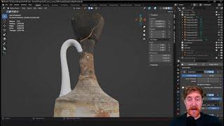 Creating a digital prosthesis for a damaged artefact in Blender