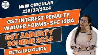 GST Amnesty Scheme 2024| Detail procedure-Section 128A | Avail benefit of Interest Penalty Waiver