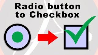 How to convert radio button to checkbox in a fillable pdf form using adobe acrobat pro 2017