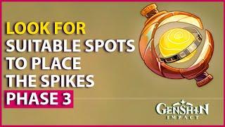 Look for suitable spots to place the Spikes Genshin Impact 2 2