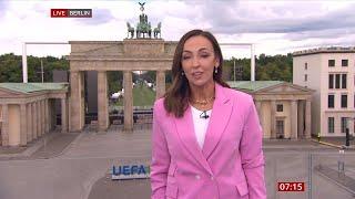 Sally Nugent Reporting In Berlin On The Day Of The Footie Euro-Finals On BBC Breakfast [14.07.2024]