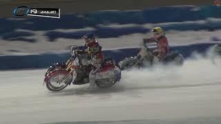 20.02.2021 Ice Speedway 2021 Fantastic heat of Nikita Bogdanov (blue). Russian Super league, 5 stage