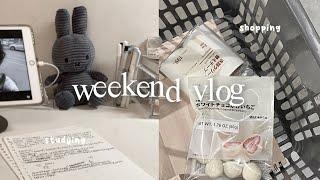 weekend vlog: studying, shopping, desk makeover, muji haul