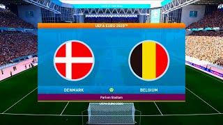 Denmark vs Belgium | UEFA Euro 2020 | Group B | Parken Stadium | PES 2021