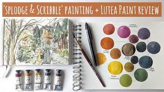 Lutea Watercolour Paint Limited Palette Review, Plus A 'Splodge & Scribble' Wash & Line Painting