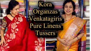 Offer Kora Maslins,Benaras Fancys,Pure Linens, Tussers, January 2025