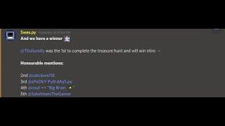 How I won Code With Swastik's Discord Treasure Hunt