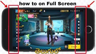how to on Full Screen Setting in Free Fire in Telugu | Notch Screen Setting in Free Fire