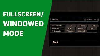 Fullscreen/Windowed Mode Widget Blueprint - Unreal Engine