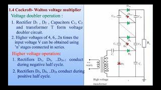 Cockroft walton voltage multiplier