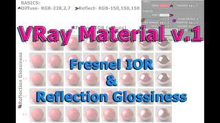 Basics of vray material in 3ds max | Fresnel IOR and Reflection Glossiness in 3ds Max