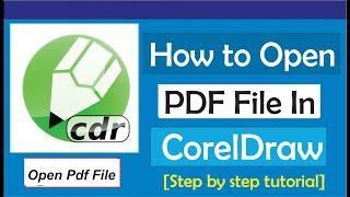 How To Open Pdf File In CorelDraw