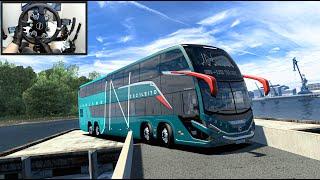 Smooth BUS Ride while Exploring the Romanian Countryside | Euro Truck Simulator 2 - Moza R9 Setup