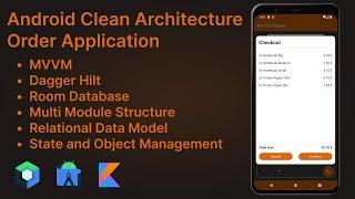 Android Build an MVVM Clean Architecture Order Application - Android Studio Tutorial