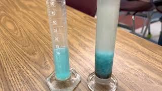 Double Displacement of Copper Sulfate & Sodium Hydroxide in RamZland!️ CuSO4+NaOH→Cu(OH)2+Na2SO4