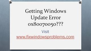 Fix Windows Update Error 0x80070050