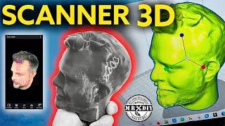 STAMPA LA TUA FACCIA IN 3D. Scanner stampa 3D volto umano, con app su smartphone. Scanner umano