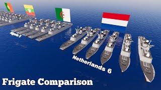 Frigate (Warship) Fleet Strength by Country (2020) Military Power Comparison 3D